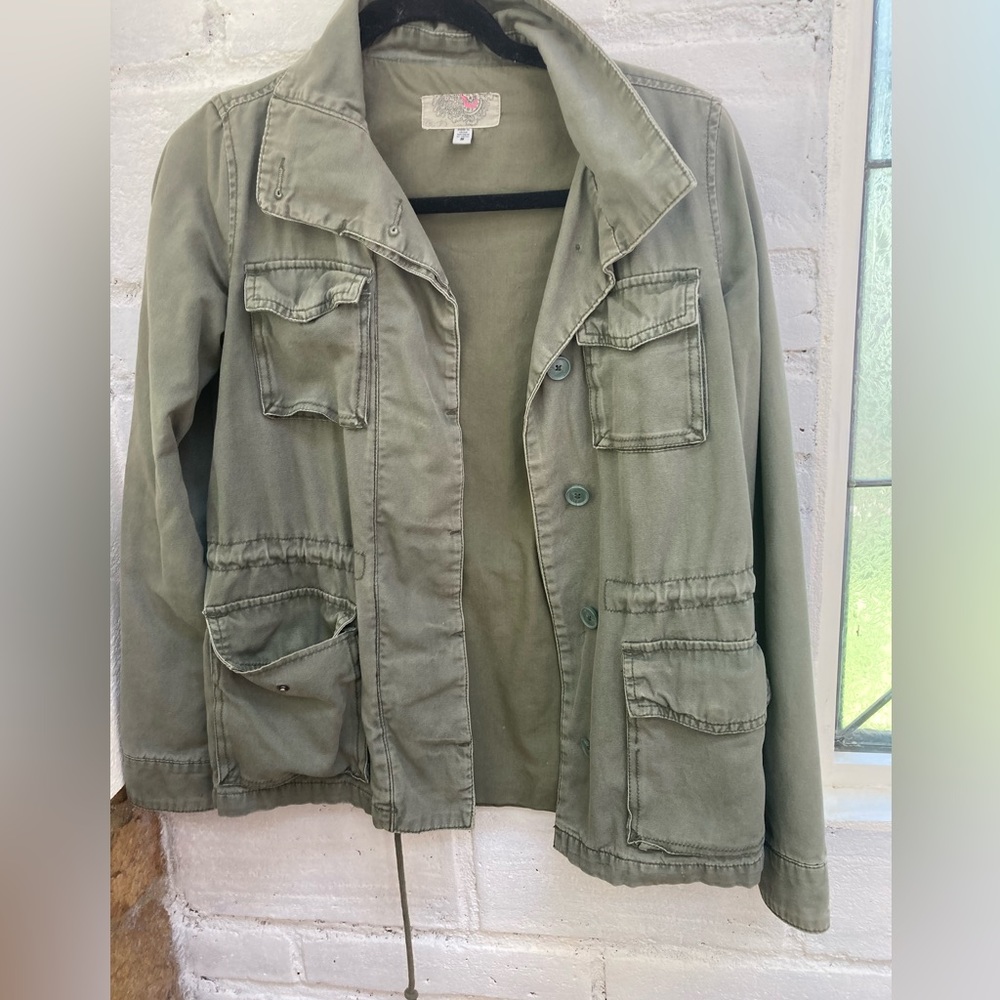 Size S ecote green military style jacket